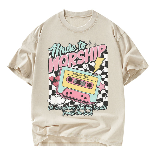 Made To Worship Christian Washed T-Shirt