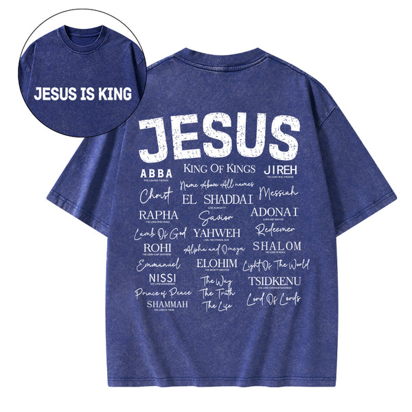 Names Of Jesus Christian Washed T-Shirt