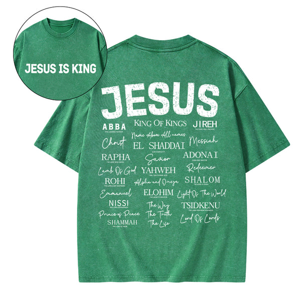 Names Of Jesus Christian Washed T-Shirt