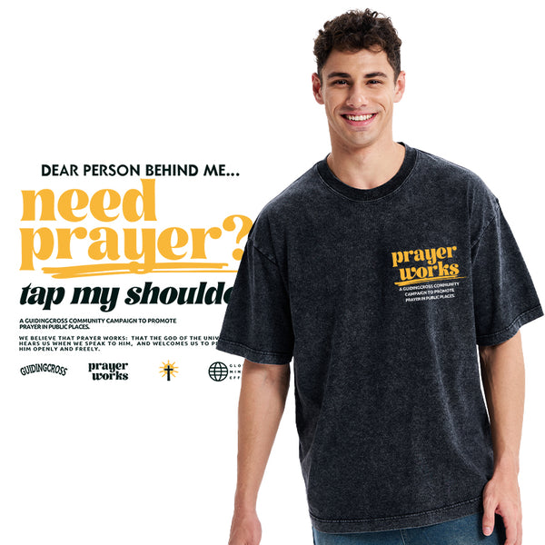 Need Prayer Tap My Shoulder Christian Washed T-Shirt