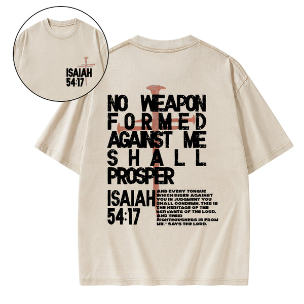No Weapon Christian Washed T-Shirt