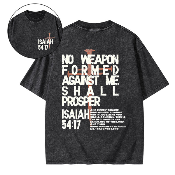No Weapon Christian Washed T-Shirt