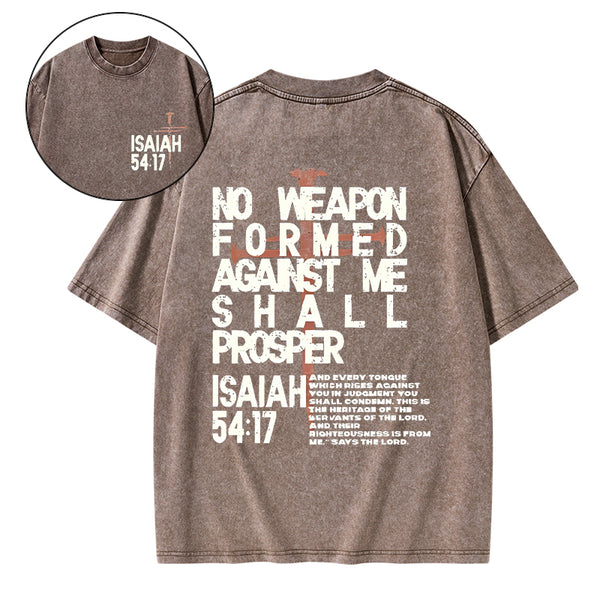 No Weapon Christian Washed T-Shirt