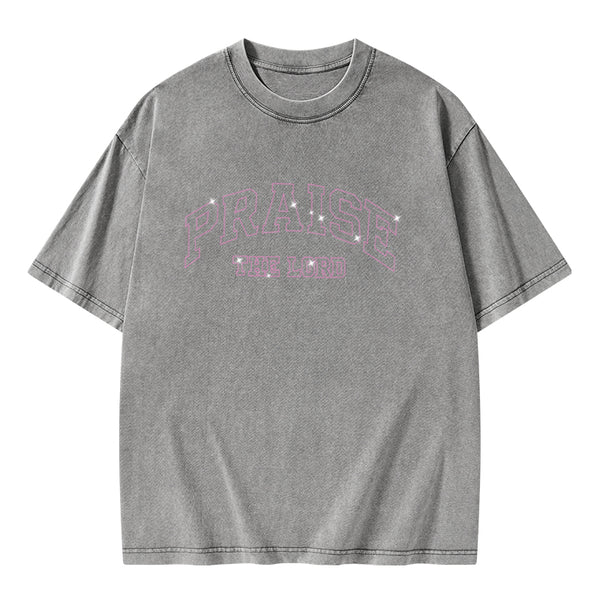 Praise The Lord Christian Washed T-Shirt
