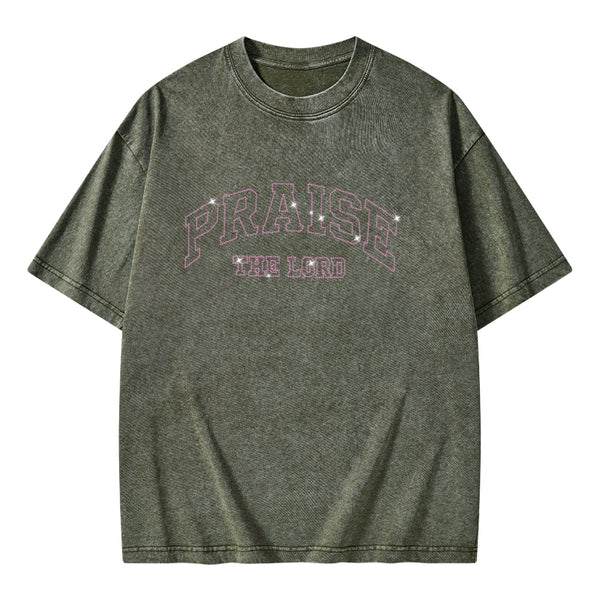 Praise The Lord Christian Washed T-Shirt