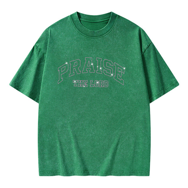 Praise The Lord Christian Washed T-Shirt