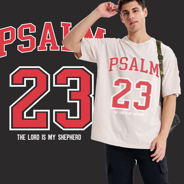 Psalm 23 Christian Washed T-Shirt