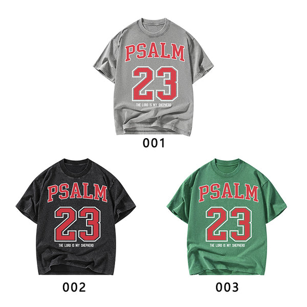 Psalm 23 Christian Washed T-Shirt