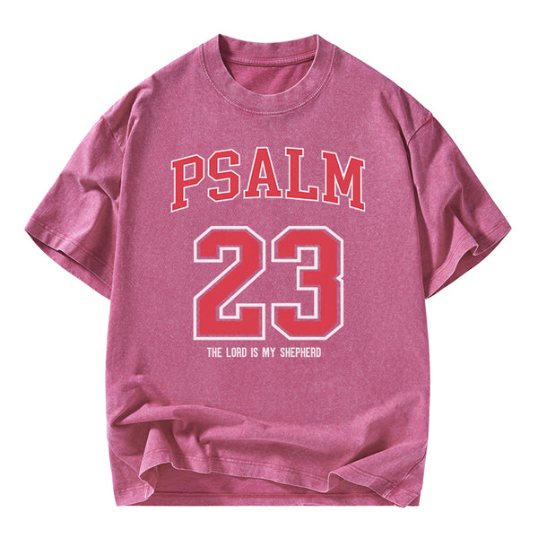 Psalm 23 Christian Washed T-Shirt