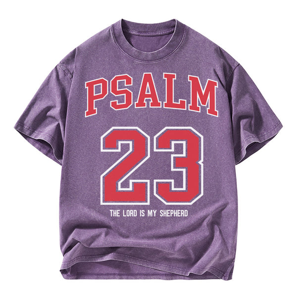 Psalm 23 Christian Washed T-Shirt