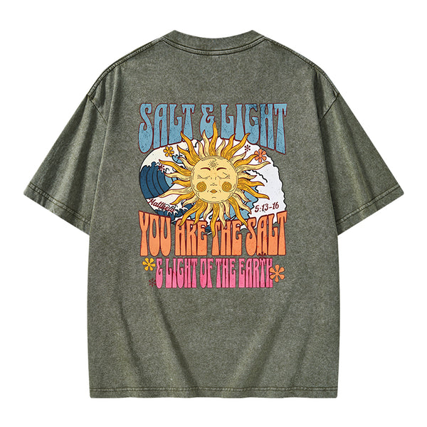 Salt And Light Christian Washed T-Shirt