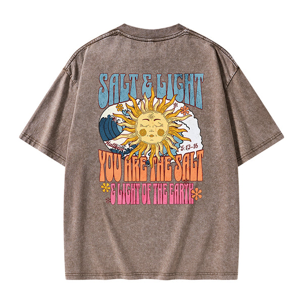 Salt And Light Christian Washed T-Shirt