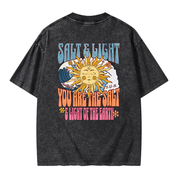 Salt And Light Christian Washed T-Shirt