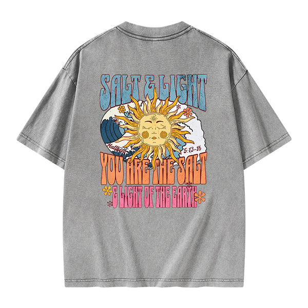 Salt And Light Christian Washed T-Shirt