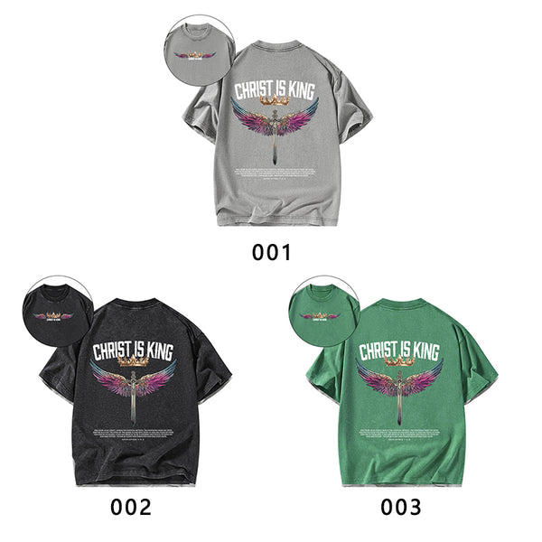 Jesus Christ Is King Christian Washed T-Shirt