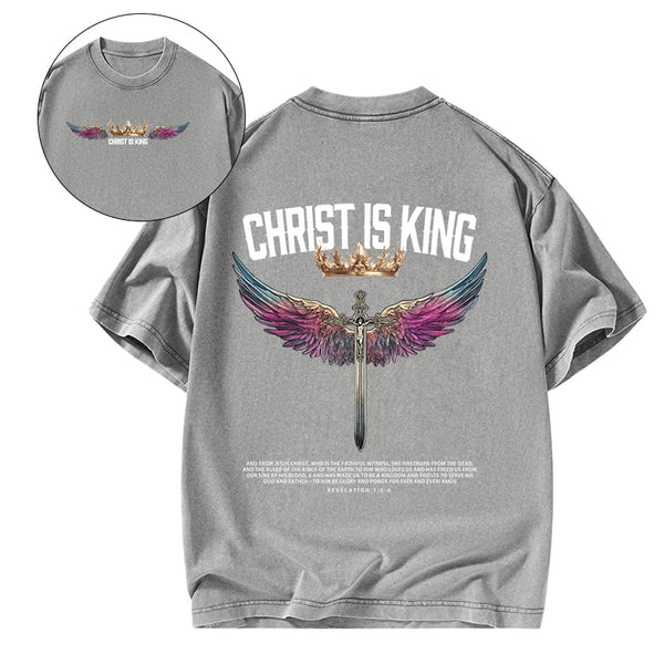 Christ Is King Christian Washed T-Shirt