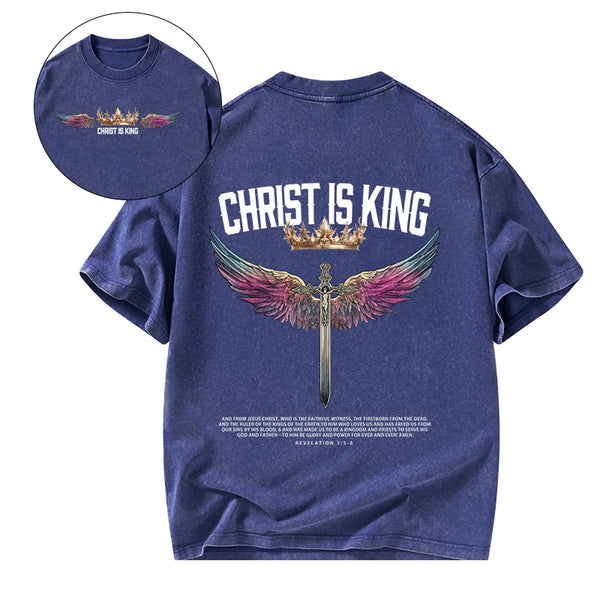 Christ Is King Christian Washed T-Shirt