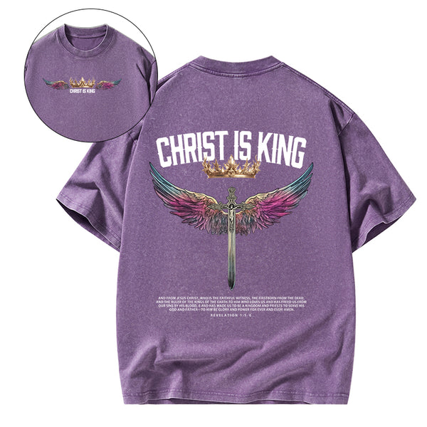 Christ Is King Christian Washed T-Shirt