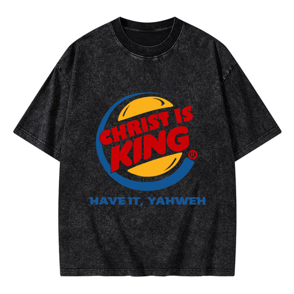 Christ Is King Christian Washed T-Shirt