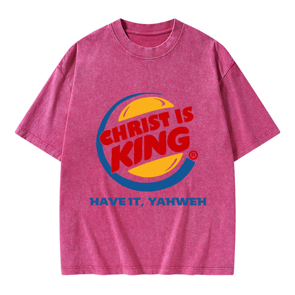 Christ Is King Christian Washed T-Shirt