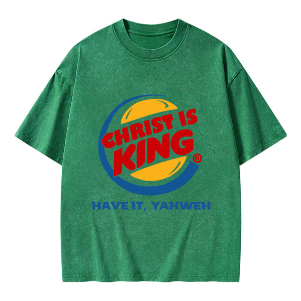 Christ Is King Christian Washed T-Shirt