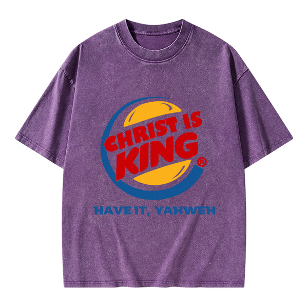 Christ Is King Christian Washed T-Shirt