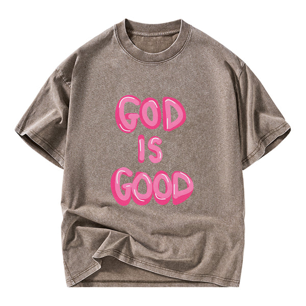 God Is Good Christian Washed T-Shirt