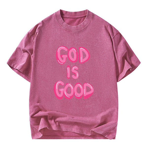 God Is Good Christian Washed T-Shirt