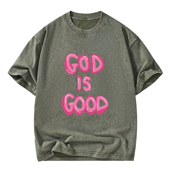 God Is Good Christian Washed T-Shirt