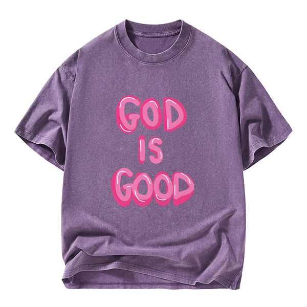 God Is Good Christian Washed T-Shirt