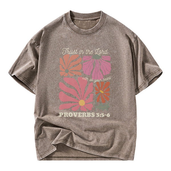 Trust In The Lord Christian Washed T-Shirt