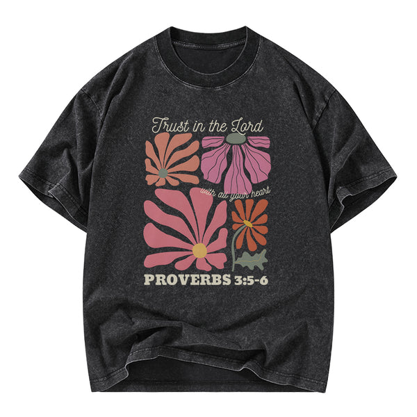 Trust In The Lord Christian Washed T-Shirt