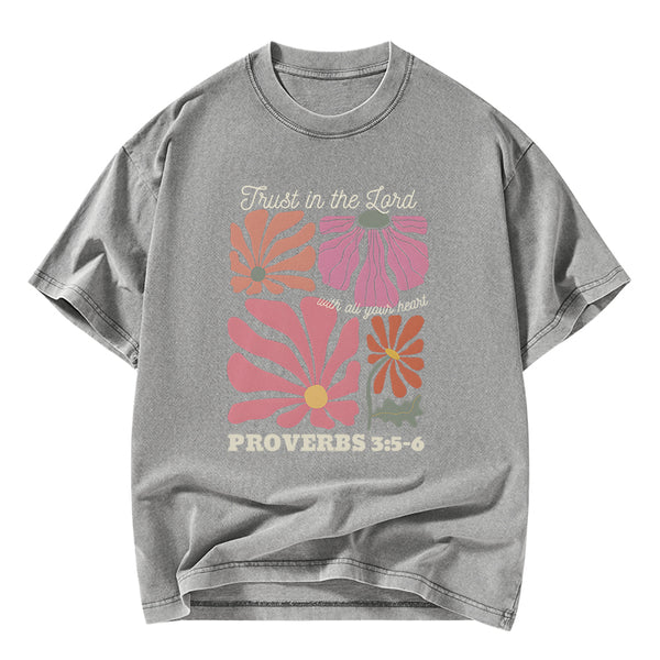 Trust In The Lord Christian Washed T-Shirt