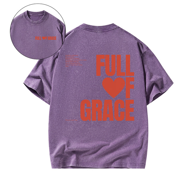 Full Of Grace Christian Washed T-Shirt