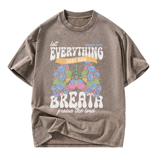 Praise The Lord Christian Washed T-Shirt