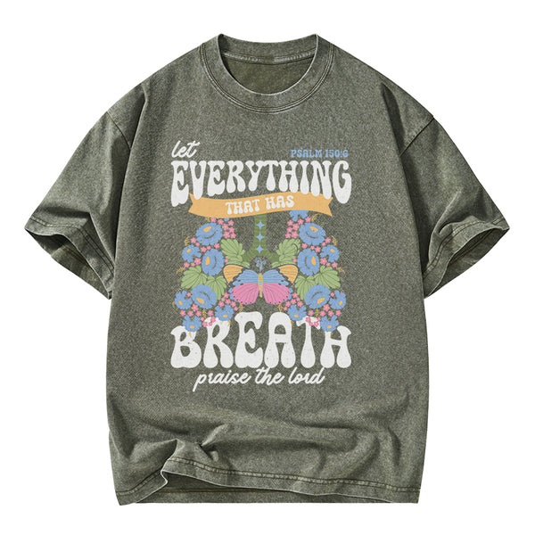 Praise The Lord Christian Washed T-Shirt