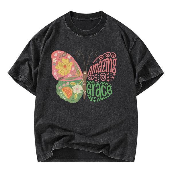 Amazing Grace Christian Washed T-Shirt