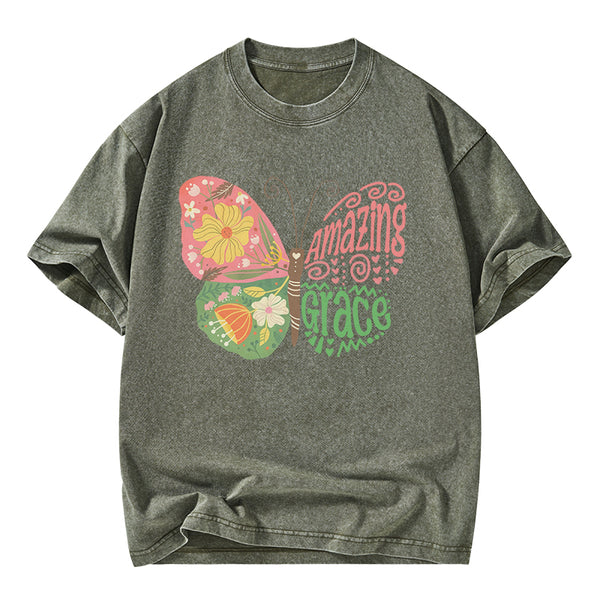 Amazing Grace Christian Washed T-Shirt