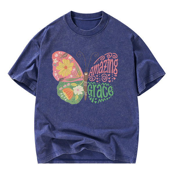 Amazing Grace Christian Washed T-Shirt