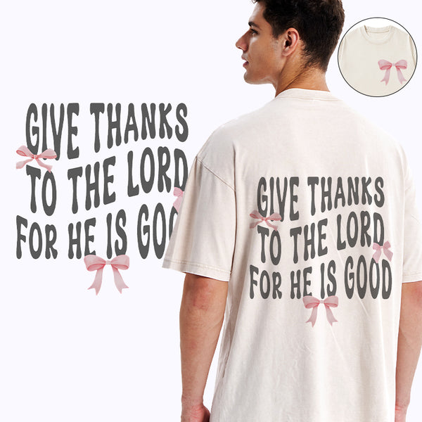 Coquette Pink Bow Christian Washed T-Shirt