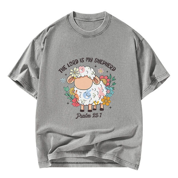 The Lord Is My Shepherd Christian Washed T-Shirt