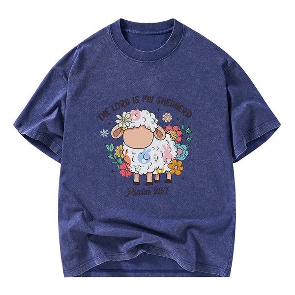 The Lord Is My Shepherd Christian Washed T-Shirt