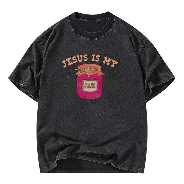 Jesus Is My Jam Christian Washed T-Shirt
