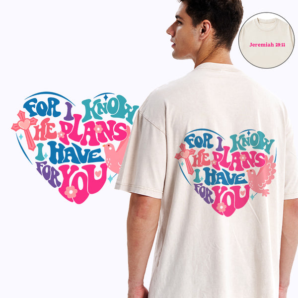 For I Know The Plans Christian Washed T-Shirt
