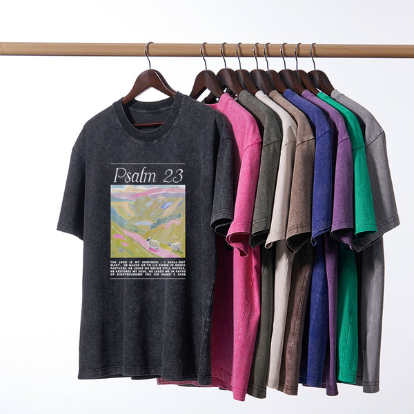 The Lord Is My Shepherd Christian Washed T-Shirt