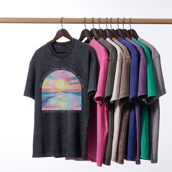 His Mercies Are New Every Morning Christian Washed T-Shirt