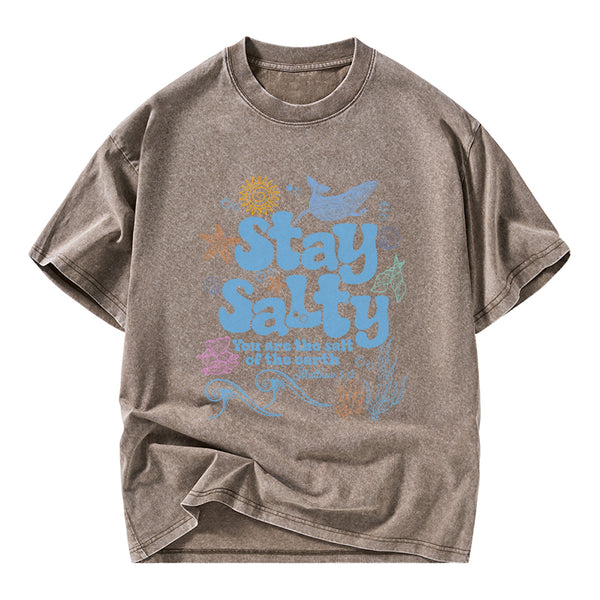 Stay Salty Christian Washed T-Shirt