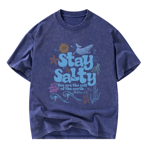Stay Salty Christian Washed T-Shirt