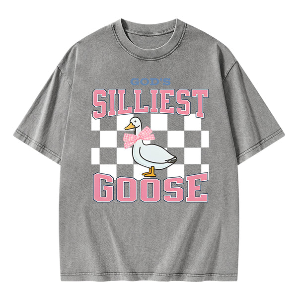 God's Silliest Goose Christian Washed T-Shirt