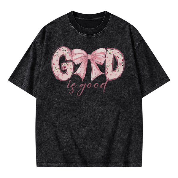 God Is Good Christian Washed T-Shirt